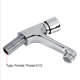 Public Ktchen Bathroom Chrome Plated Self Closing Water Saving Time Delay Basin Sink Tap Faucet Female Thread G1/2