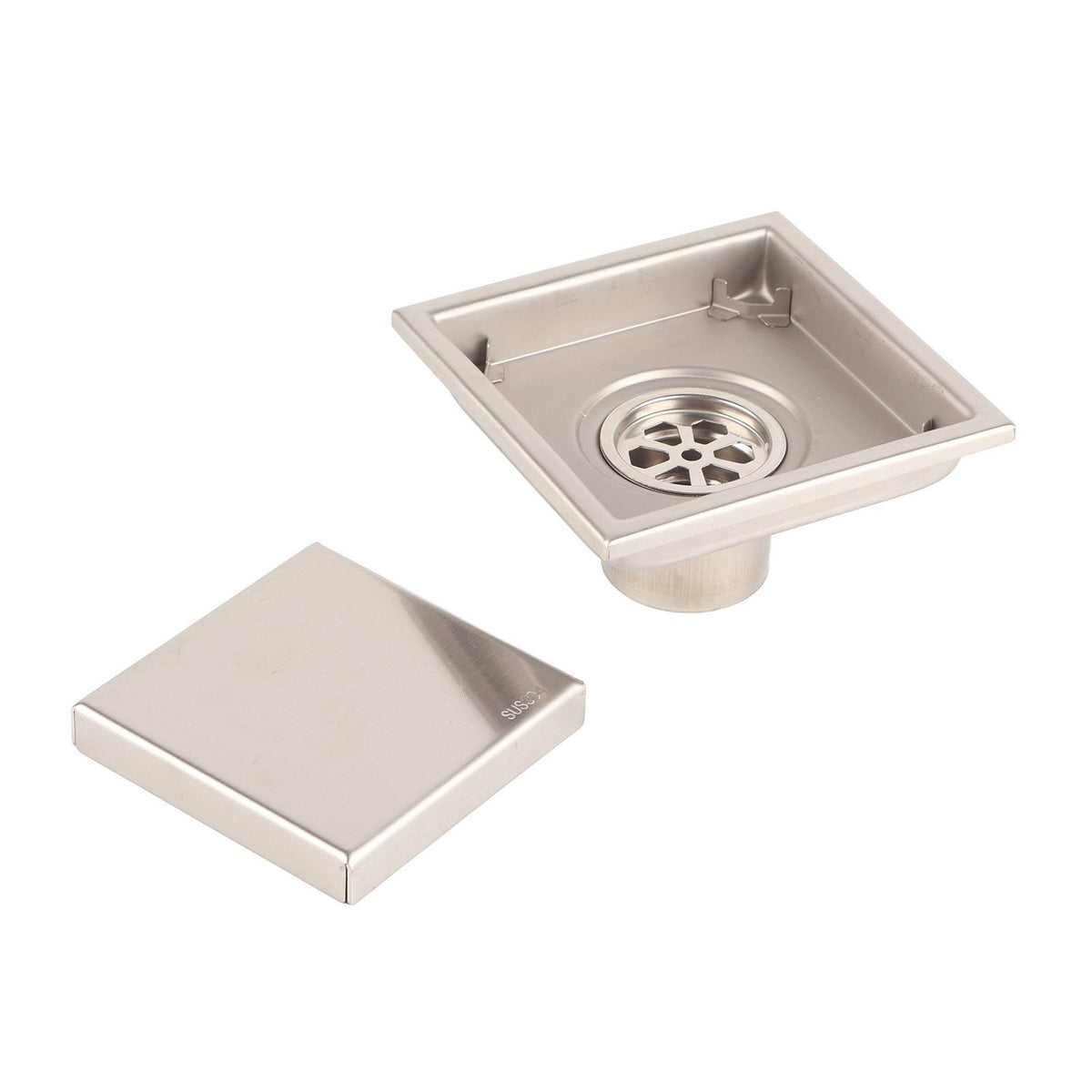 Home Stainless Steel Square Shape Antiodor Bathroom Floor Drain Waste Gate Shower Drainer