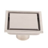 Home Stainless Steel Square Shape Antiodor Bathroom Floor Drain Waste Gate Shower Drainer - Close-Up Angle