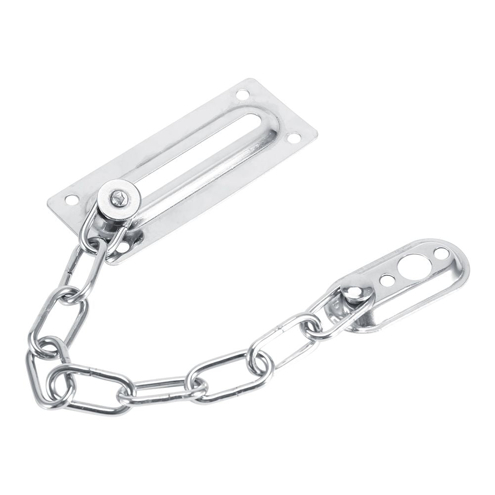 Stainless Steel Safety Guard Door Chain Security Lock Latch With Screws(Silver)