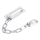 Stainless Steel Safety Guard Door Chain Security Lock Latch With Screws(Silver) - Side View