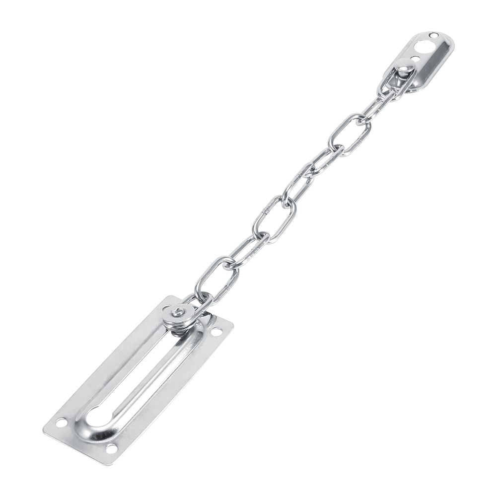 Stainless Steel Safety Guard Door Chain Security Lock Latch With Screws(Silver)