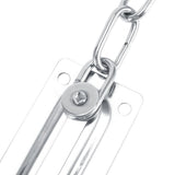 Stainless Steel Safety Guard Door Chain Security Lock Latch With Screws(Silver) - 45-Degree Angle