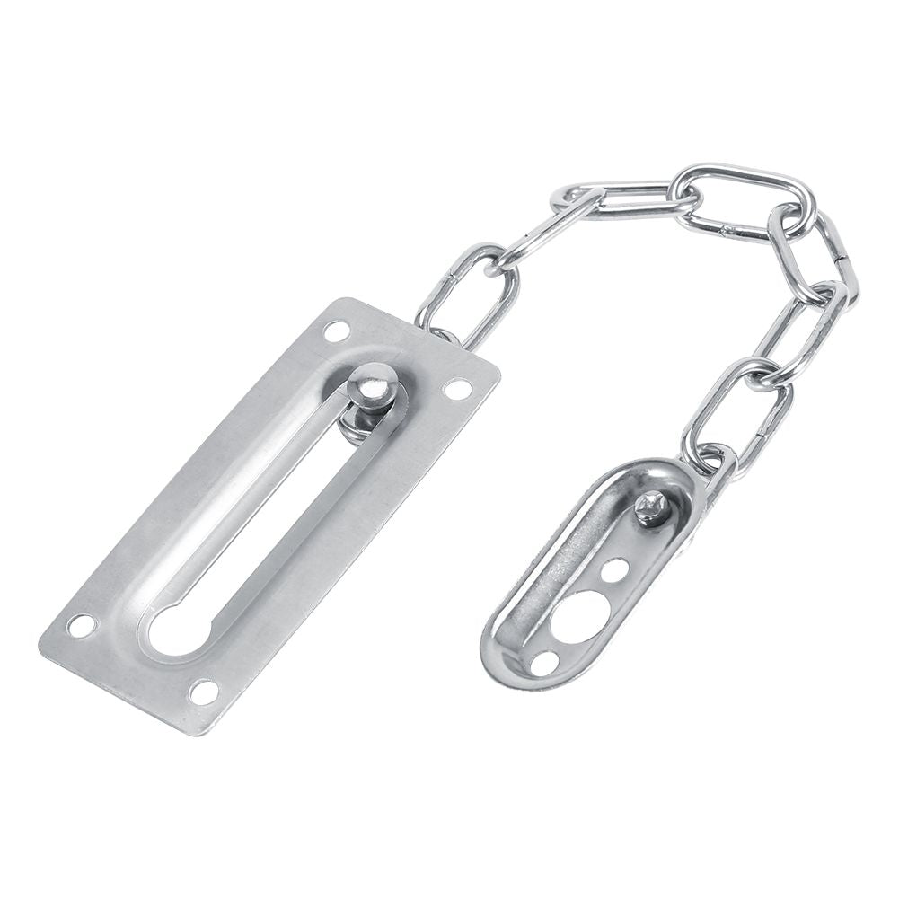 Stainless Steel Safety Guard Door Chain Security Lock Latch With Screws(Silver)