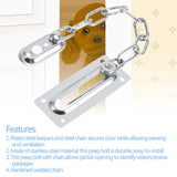 Stainless Steel Safety Guard Door Chain Security Lock Latch With Screws(Silver) - Extra Image