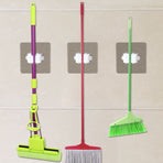Mop Broom Gripper Holder Hooks, Strongest Adhesive Wall Mounted Umbrella Hanger, Cleaning Tools