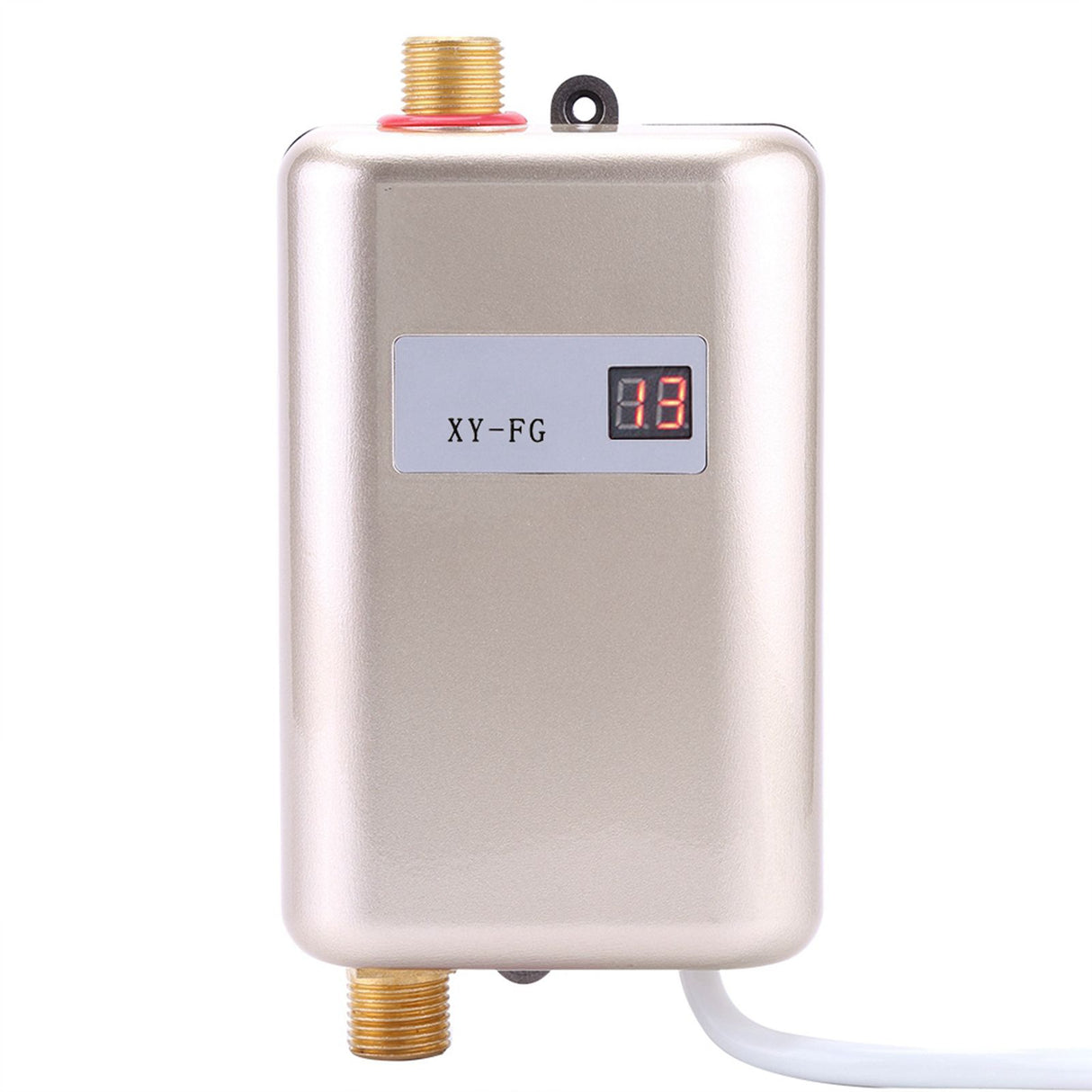 220V 3800W Mini Electric Tankless Instant Hot Water Heater Bathroom Kitchen Washing Golden