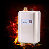 220V 3800W Mini Electric Tankless Instant Hot Water Heater Bathroom Kitchen Washing Golden
