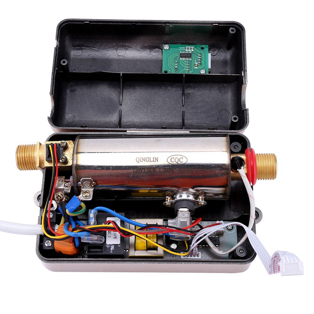 220V 3800W Mini Electric Tankless Instant Hot Water Heater Bathroom Kitchen Washing Golden