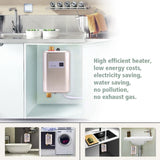 220V 3800W Mini Electric Tankless Instant Hot Water Heater Bathroom Kitchen Washing Golden