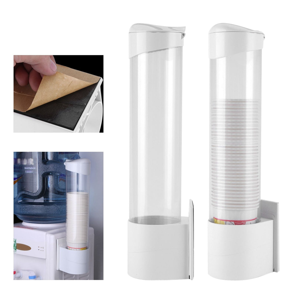 Anti Dust Paper Cup Dispenser Plastic Holder 7.5cm 50 Cups Convenient Container