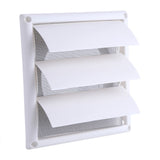 1 PC Plastic Air Vent Grille Cover 3 Flaps Wall Duct Ventilation Grill With Net New 20*20cm - Rear View