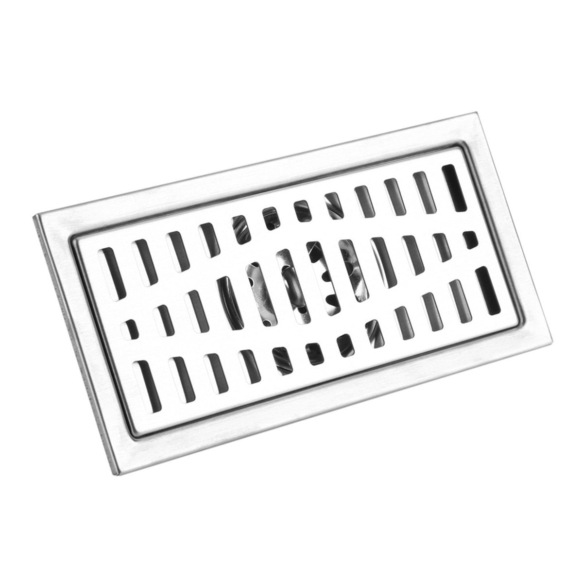 20x10cm Rectangle Stainless Steel Floor Drain Bathroom Shower Kitchen Waste Grate
