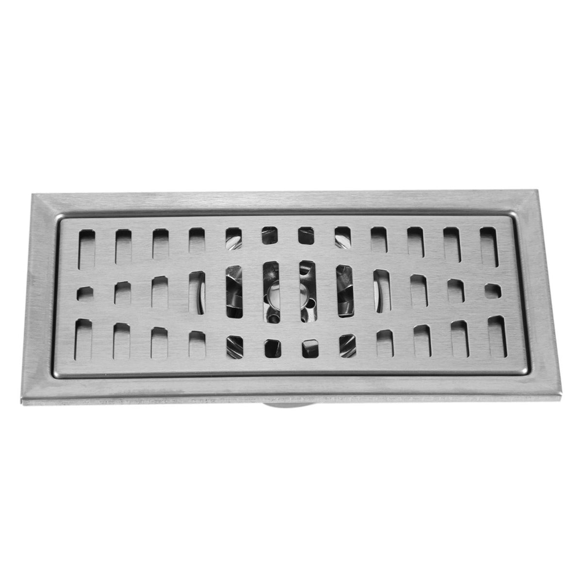 20x10cm Rectangle Stainless Steel Floor Drain Bathroom Shower Kitchen Waste Grate