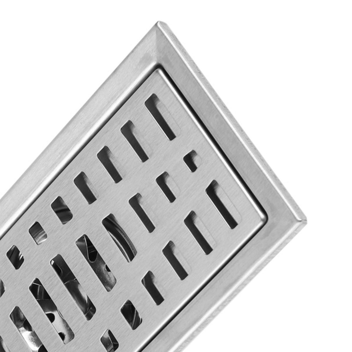 20x10cm Rectangle Stainless Steel Floor Drain Bathroom Shower Kitchen Waste Grate