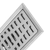 20x10cm Rectangle Stainless Steel Floor Drain Bathroom Shower Kitchen Waste Grate