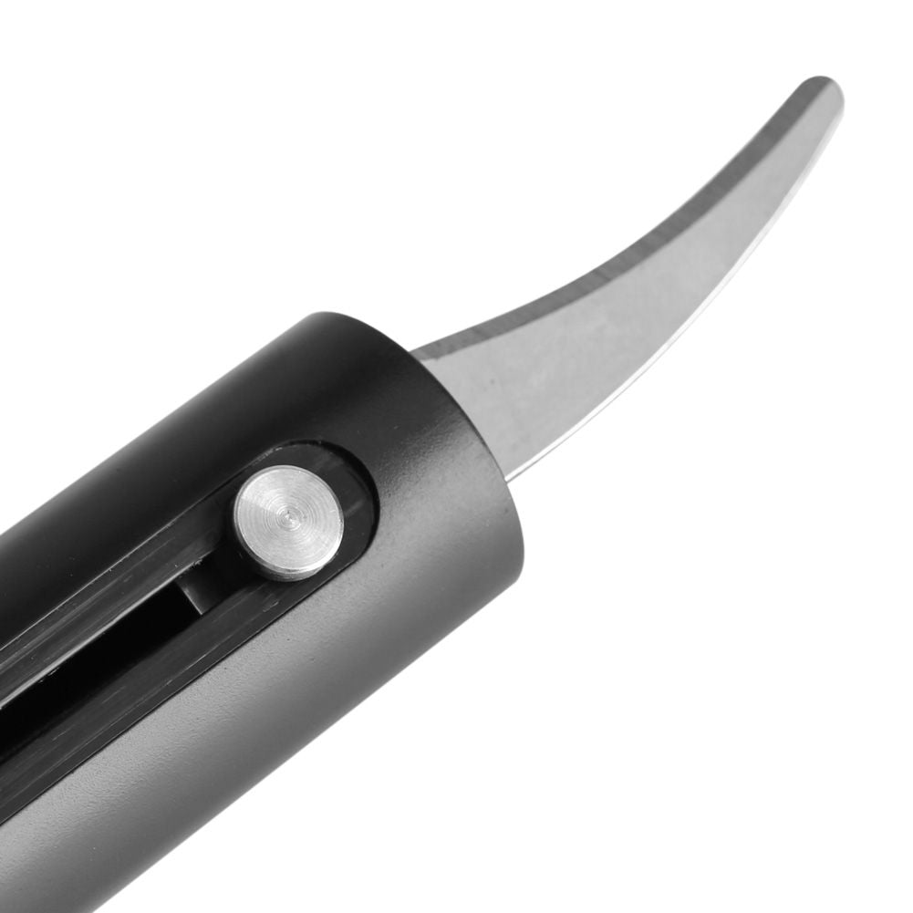 Air Pressure Kitchen Red Wine Bottle Opener Corkscrew Tool Black with Blade
