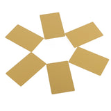50Pcs Impressive Blanks Laser Mark Engraved Metal Business Visiting Name Cards (Yellow) - Side View