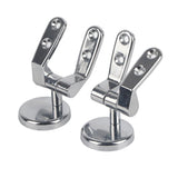 Replacement Toilet Seat Hinge Chrome Hinge With Fittings Bathroom Hotel Set - Front View