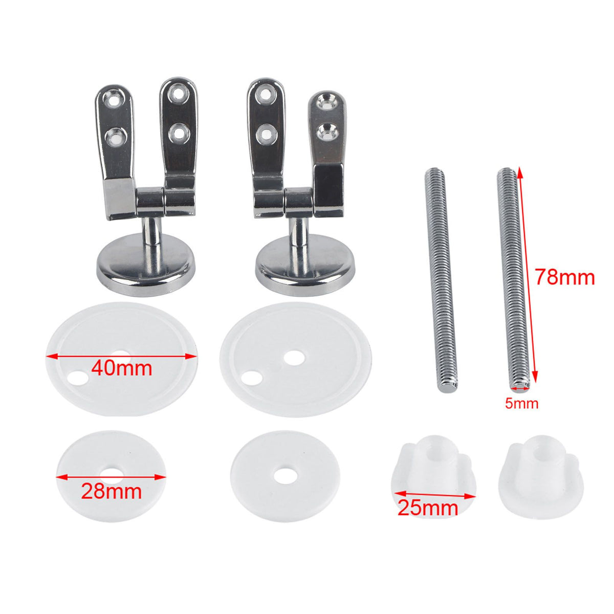 Replacement Toilet Seat Hinge Chrome Hinge With Fittings Bathroom Hotel Set