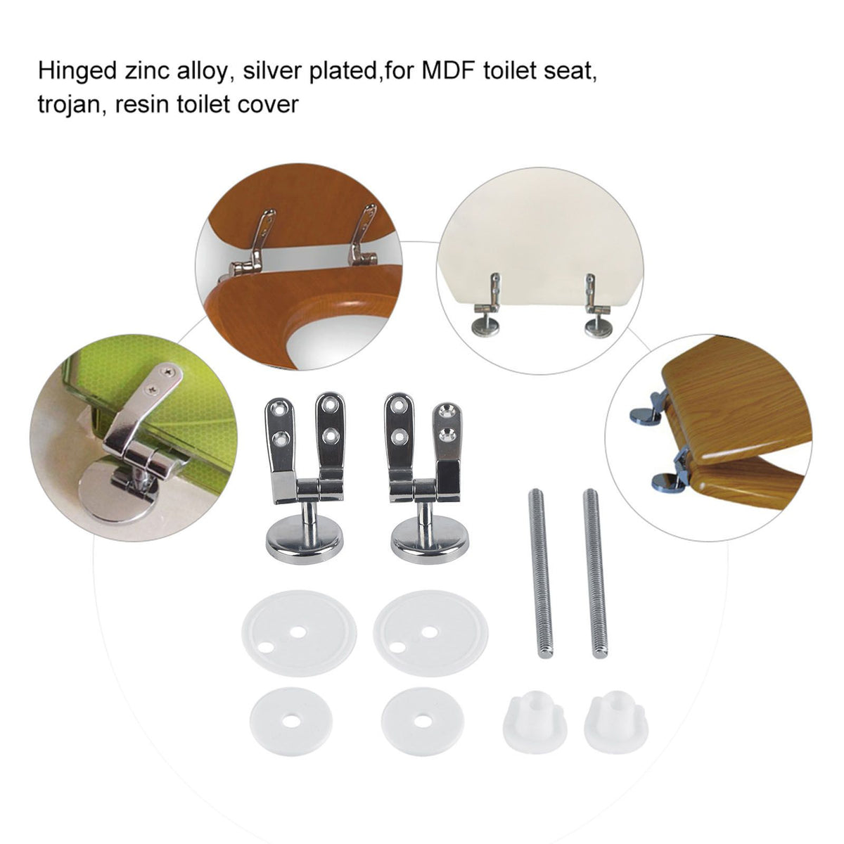 Replacement Toilet Seat Hinge Chrome Hinge With Fittings Bathroom Hotel Set
