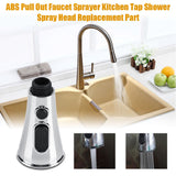 ABS Pull Out Faucet Sprayer Kitchen Bathroom Tap Shower Spray Head Replacement Part