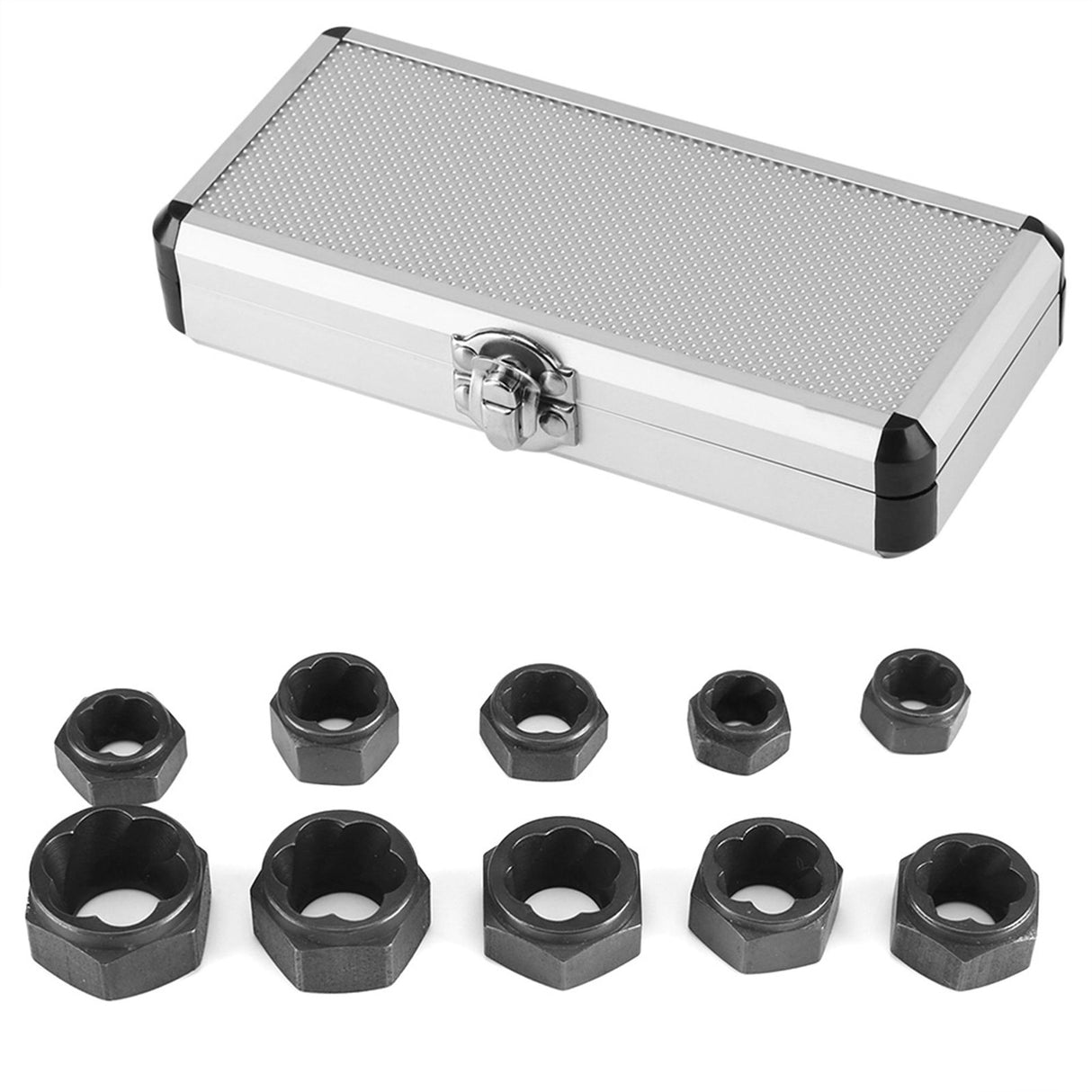 10 Pieces Damaged Bolt Nut Screw Remover Extractor Removal Set Threading Tools Kit