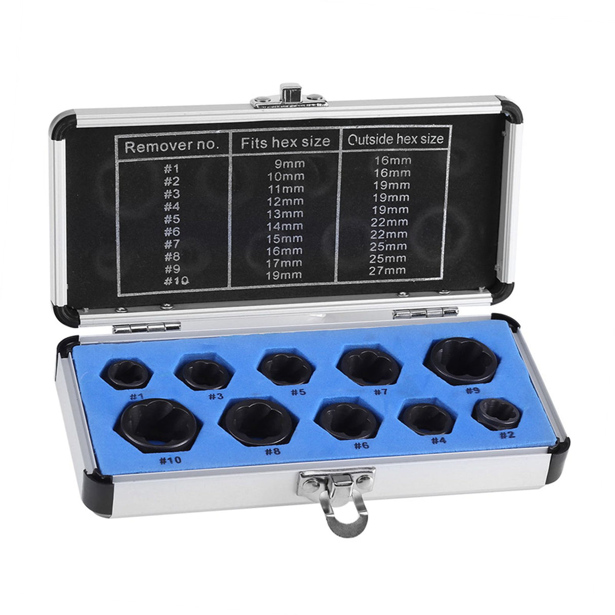 10 Pieces Damaged Bolt Nut Screw Remover Extractor Removal Set Threading Tools Kit