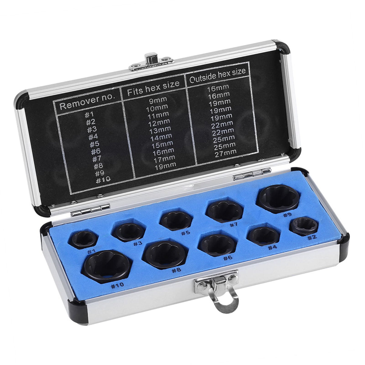 10 Pieces Damaged Bolt Nut Screw Remover Extractor Removal Set Threading Tools Kit