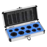 10 Pieces Damaged Bolt Nut Screw Remover Extractor Removal Set Threading Tools Kit