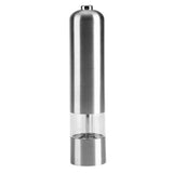 Stainless Steel Electric Kitchen Pepper Grinder Cordless Battery Powered Adjustable Salt Mill