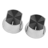2pcs Universal Gas Stove Cooker Part Control Knobs Replacement Zinc Alloy Rotary Switch
