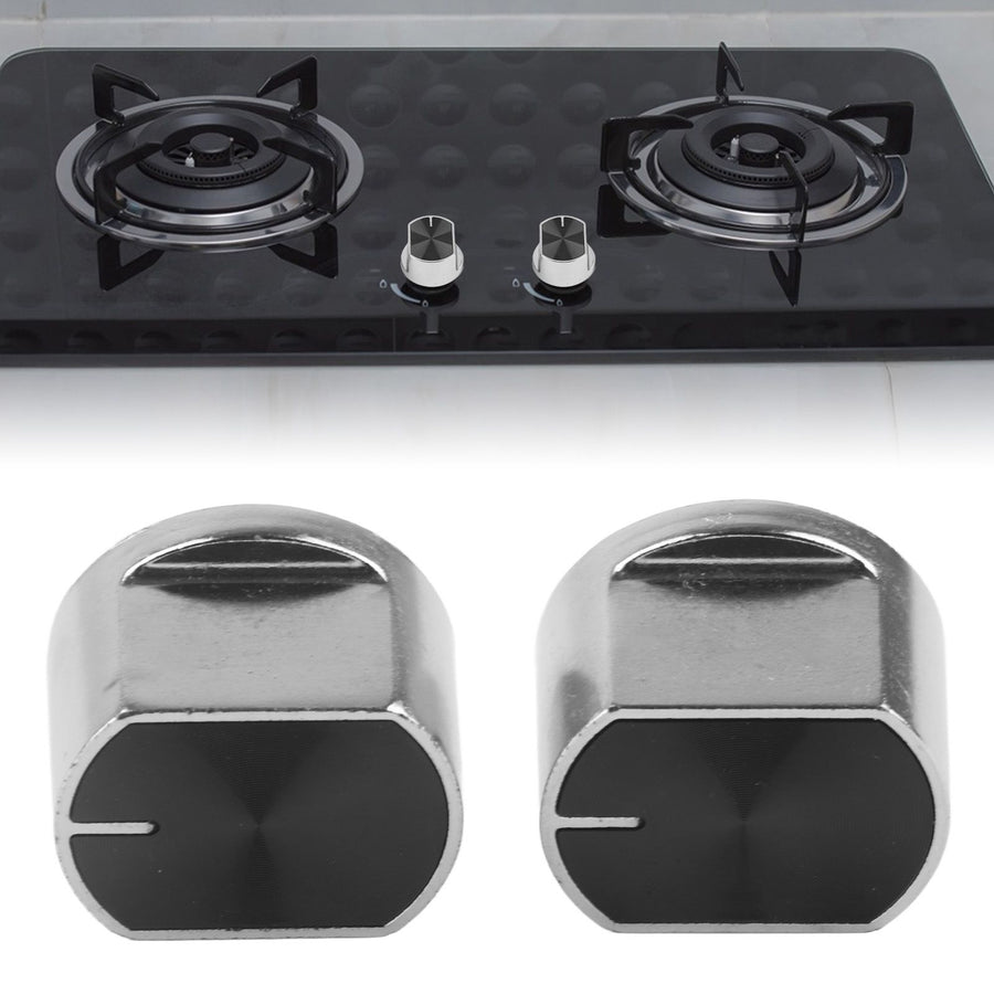 2pcs Universal Gas Stove Cooker Part Control Knobs Replacement Zinc Alloy Rotary Switch