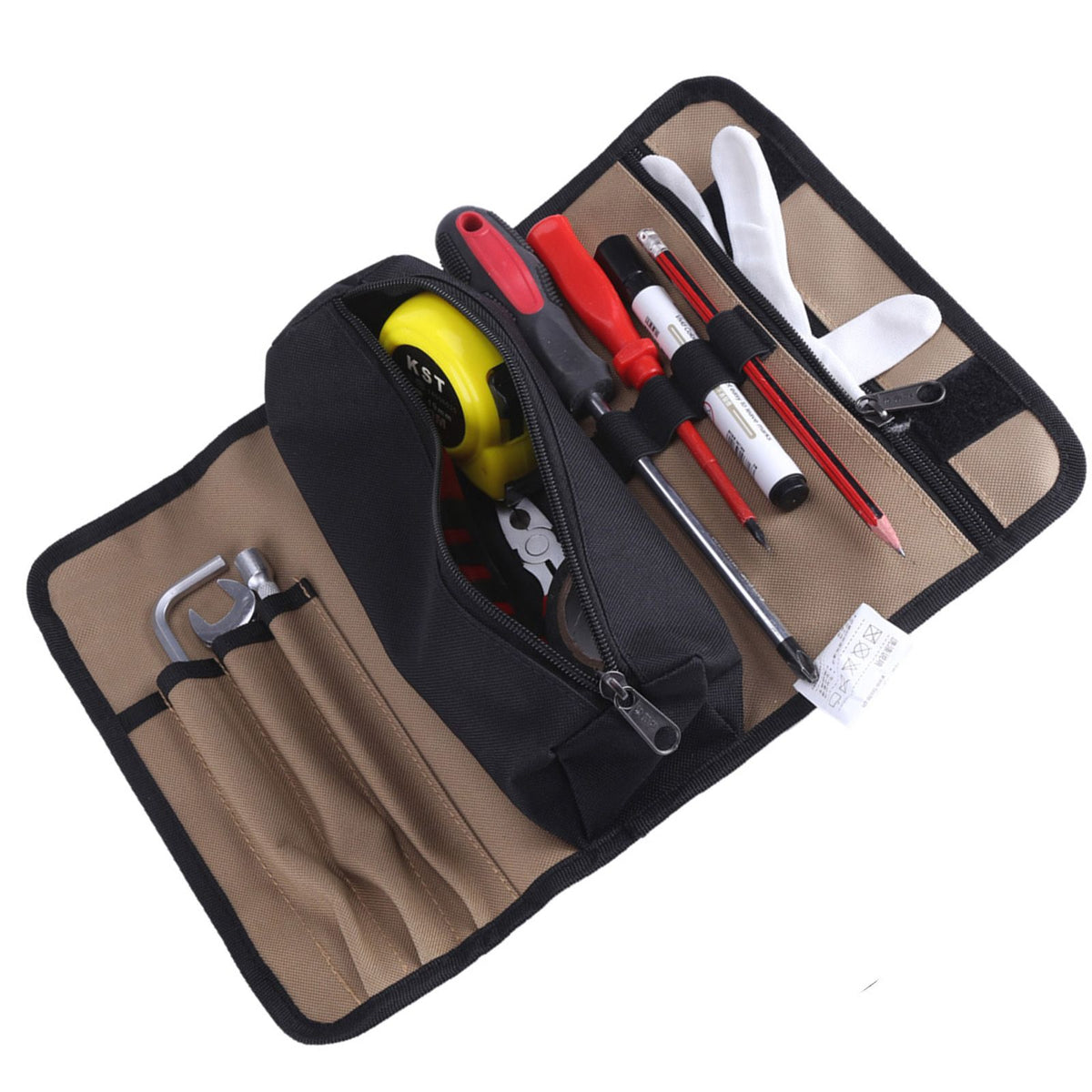 36 * 25cm Durable Waterproof Canvas Electrician Roll Up Hardware Tools Storage Bag