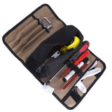 36 * 25cm Durable Waterproof Canvas Electrician Roll Up Hardware Tools Storage Bag