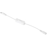 5Pcs LED Strip Light Wire Switch with Female and Male DC 12V Power Connector Plug White