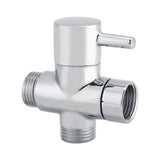 3-Way T Shape Diverter Shut Off Valve Shower Toilet Bidet Sprayer Water Adapter Chrome Color