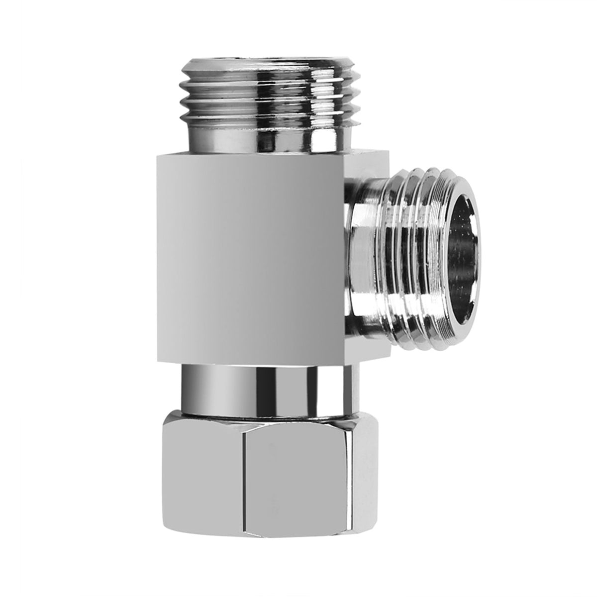 3 Way Brass Chrome Diverter G1/2" T Shape Adapter Value for Shower Arm Mounted