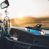 Clip On Truck Car LCD Thermometer Automotive Digital Backlight Clock Monitor Blue Backlight