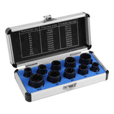 10 Pieces Damaged Bolt Nut Screw Remover Extractor Removal Set Threading Tools Kit - Front View