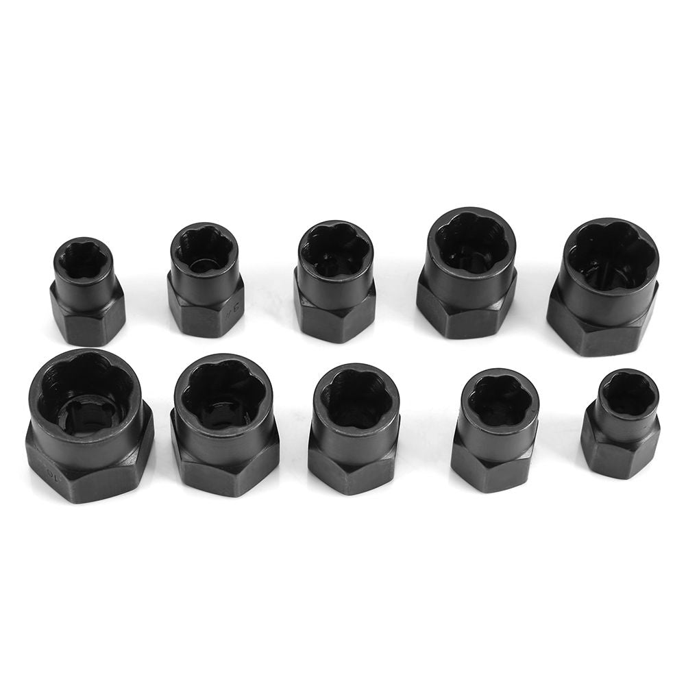 10 Pieces Damaged Bolt Nut Screw Remover Extractor Removal Set Threading Tools Kit