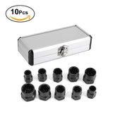 10 Pieces Damaged Bolt Nut Screw Remover Extractor Removal Set Threading Tools Kit