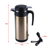 850mL 12V Portable in Car Stainless Steel Electric Heating Cup Boiling Water Bettle Travel Use