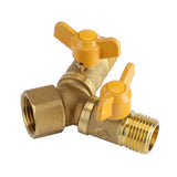 G1/2 Brass Garden Irrigation 2 Way Double Tap Hose Adapter Dual Faucet Connector - Extra Image