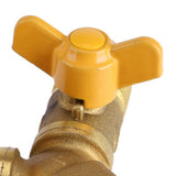 G1/2 Brass Garden Irrigation 2 Way Double Tap Hose Adapter Dual Faucet Connector