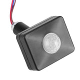 Black PIR Switch Infrared Motion Lighting Sensor Detector Wall Pavement Switch Outdoor - Rear View