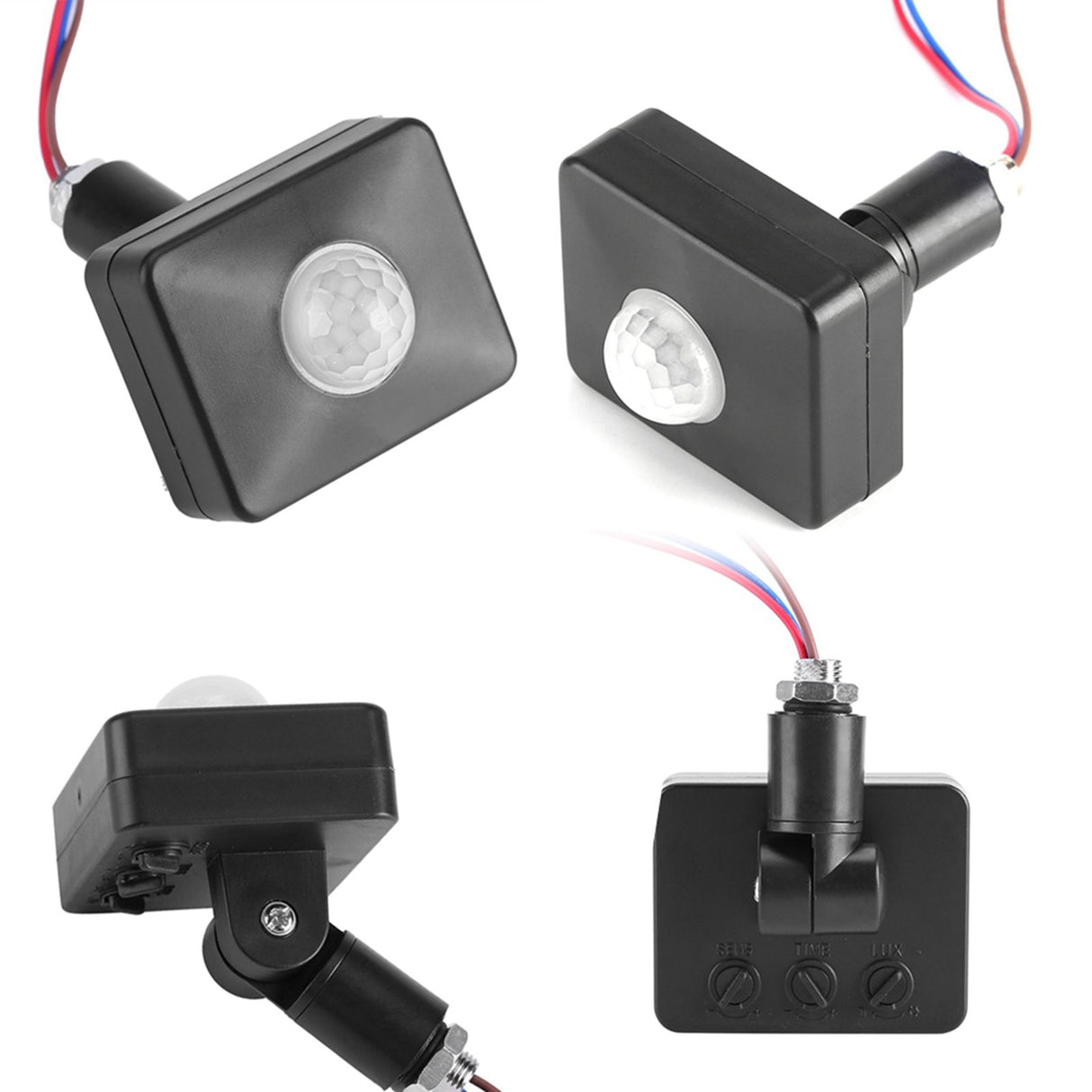 Black PIR Switch Infrared Motion Lighting Sensor Detector Wall Pavement Switch Outdoor