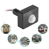 Black PIR Switch Infrared Motion Lighting Sensor Detector Wall Pavement Switch Outdoor - Extra Image