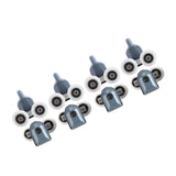 8 x Twin Bottom Top Shower Door Rollers Pulleys Wheels Runners Bathroom Double Wheel - Top-Down View