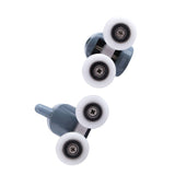 8 x Twin Bottom Top Shower Door Rollers Pulleys Wheels Runners Bathroom Double Wheel